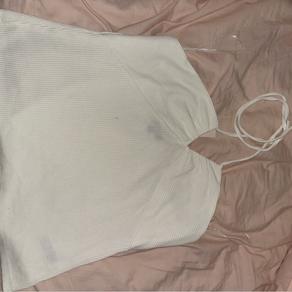 Elegant White Halter Top
